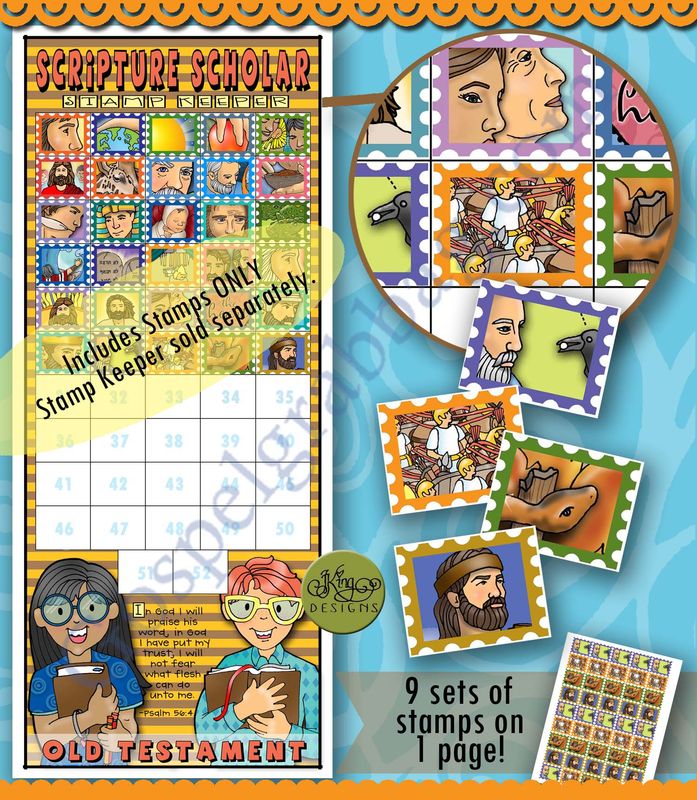 Scripture Scholar July Stamps (Old Testament)