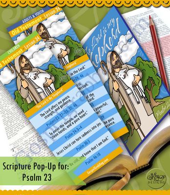 Scripture Pop-Up & Bookmark: CFM "The Lord Is My Shepherd” Psalms