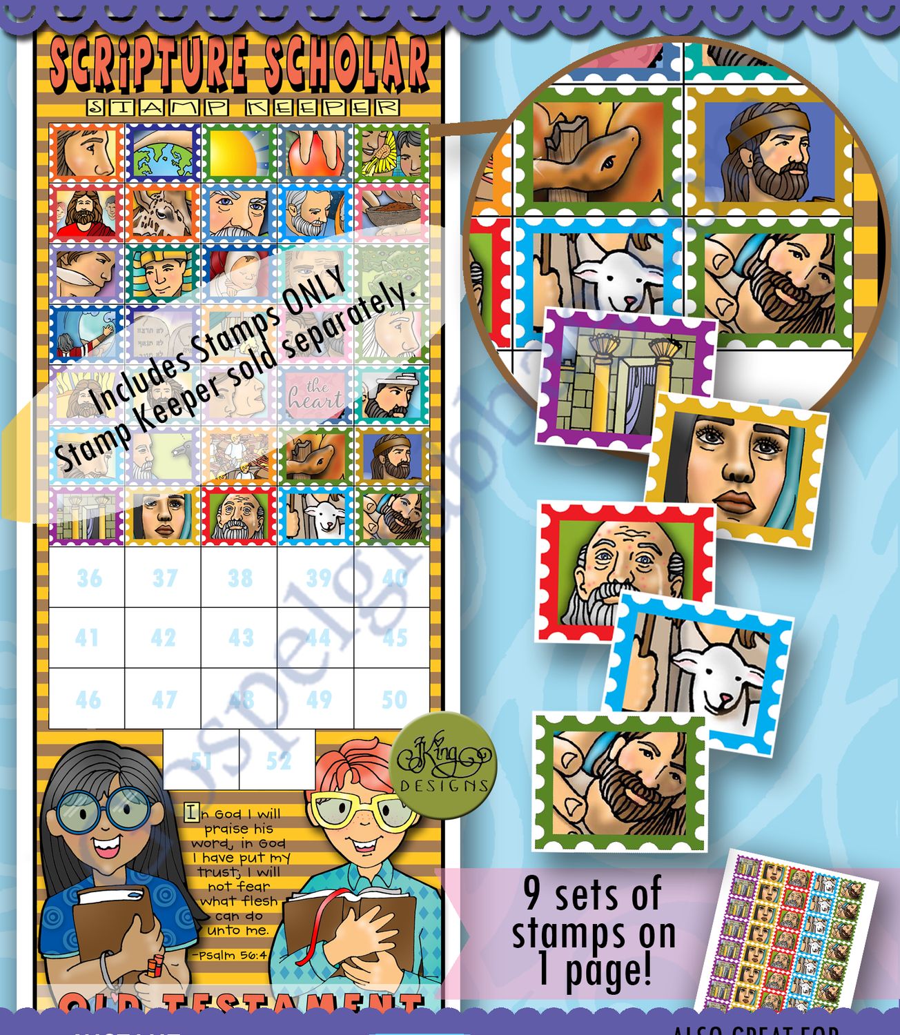 Scripture Scholar August Stamps (Old Testament)