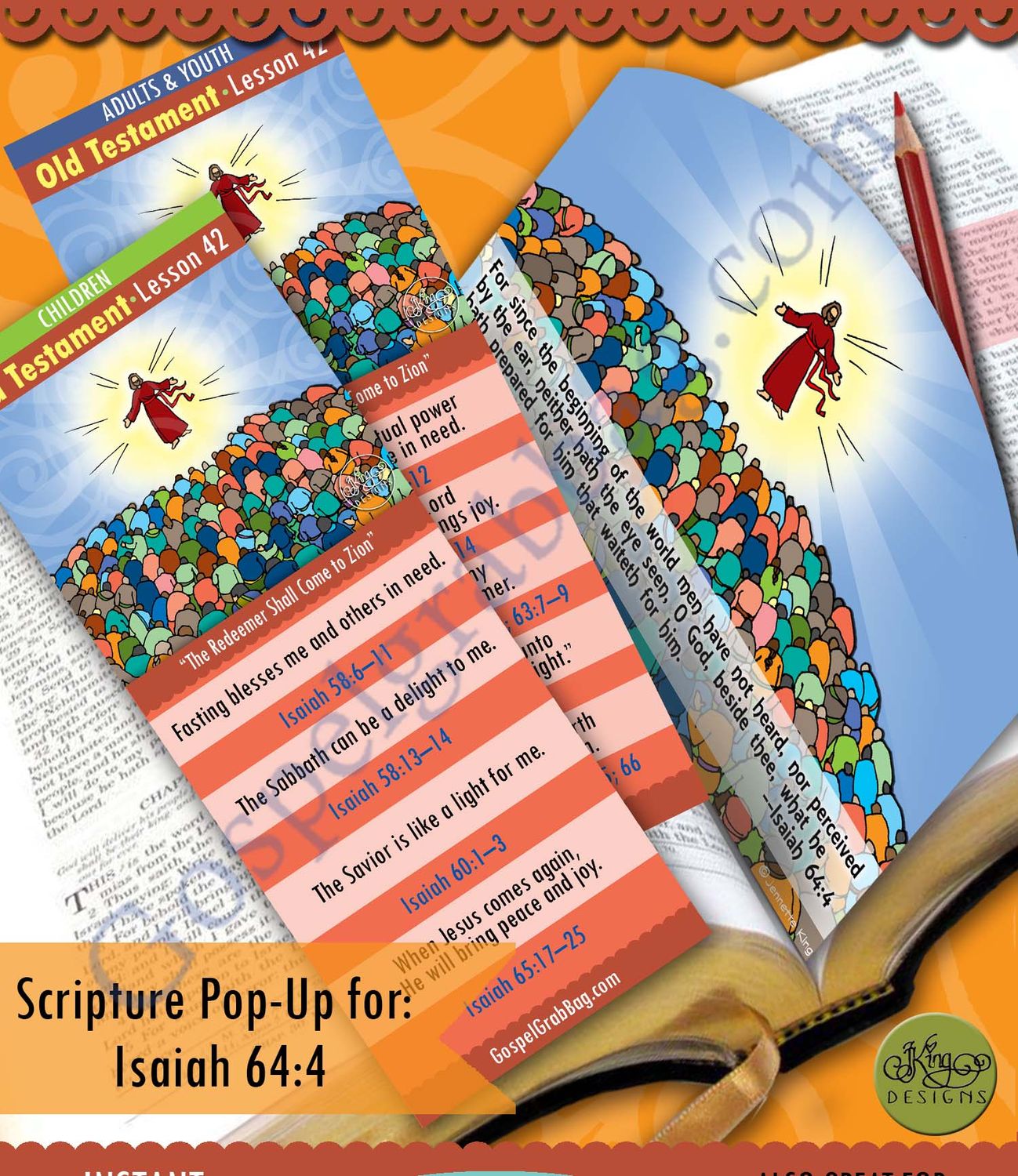 Scripture Pop-Up &amp; Bookmark: CFM "The Redeemer Shall Come to Zion” Isaiah