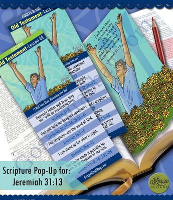 Scripture Pop-Up &amp; Bookmark: CFM "I Will Turn Their Mourning into Joy” Jeremiah; Lamentations