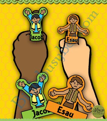 CHOOSE BLESSINGS: Jacob and Esau choices thumbs up/down puppets