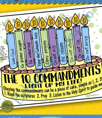 COMMANDMENTS Light Up My Life! 10 Commandments keyword cake