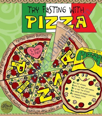 Try FASTING with Pizza! Concentration Match Game and Doorknob Reminder