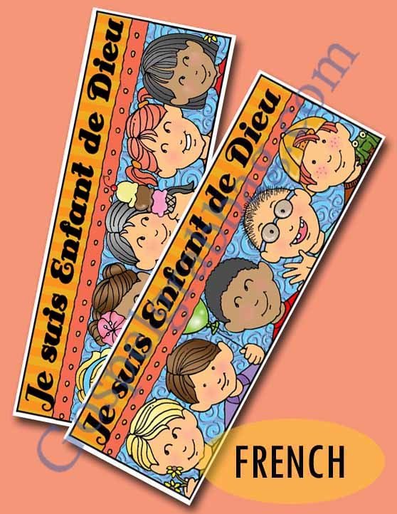 I Am a Child of God bookmark - FRENCH