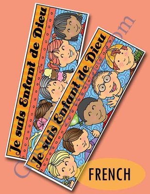 I Am a Child of God bookmark - FRENCH