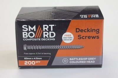 SmartBoard 63mm Composite Decking Screw (Battleship Grey)
