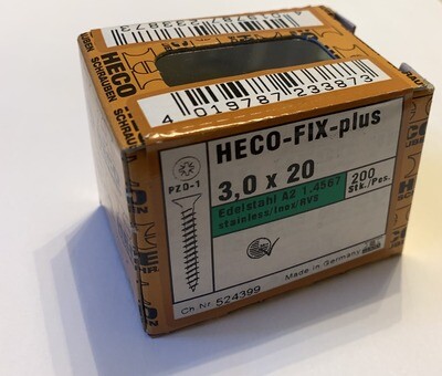Heco-Fix-plus 3.0 x 20mm Screw