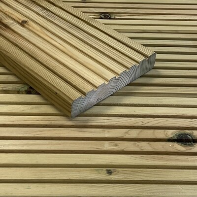 28 x 145mm Softwood Grooved Decking