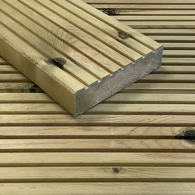 34 x 145mm Softwood Grooved Decking