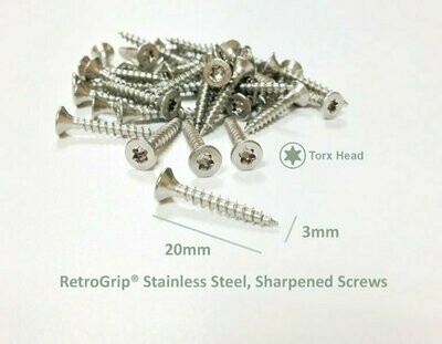 Retrogrip Screw 50 No. 3 x 20mm Retrogrip Screw 50 No. 3 x 20mm