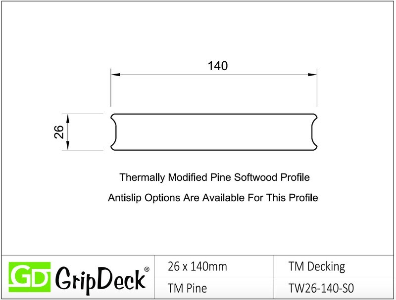 ThermoDeck Pine Decking 140mm