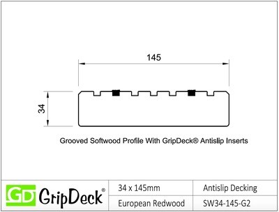 Store gripdeck 34mm softwood decking