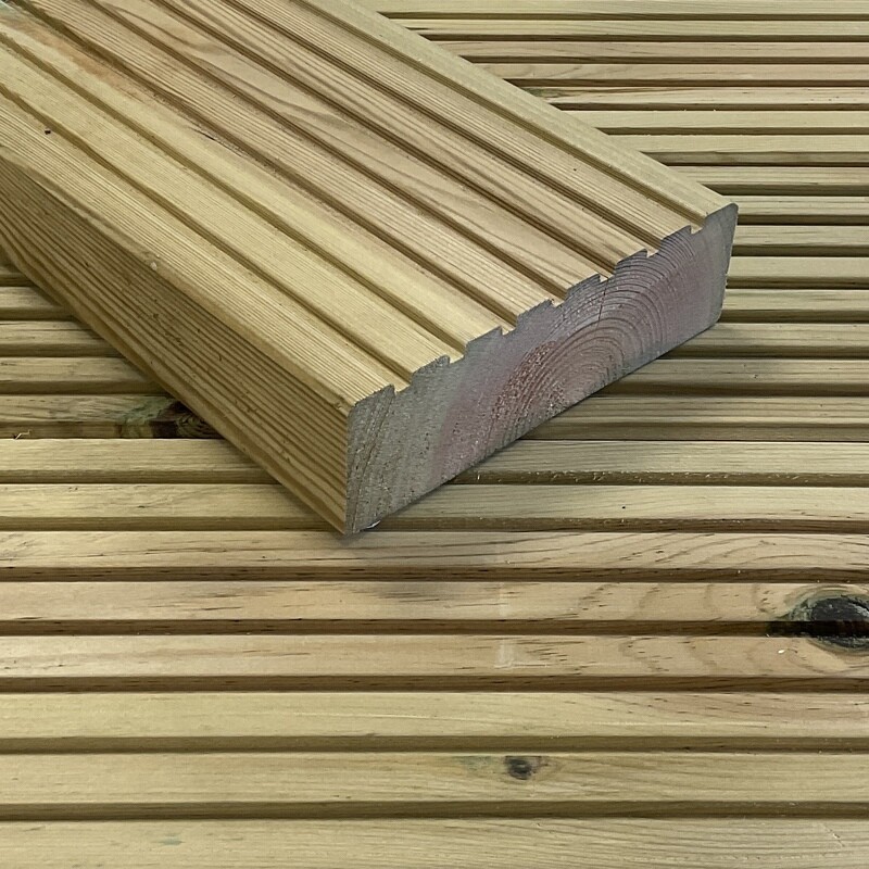 45 x 145mm  Softwood Grooved Decking