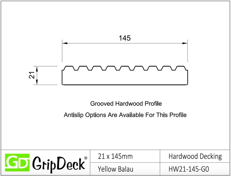 21x145mm Balau Hardwood Decking
