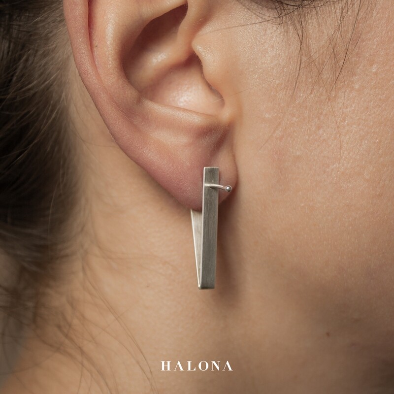 Handmade minimalist Silver Earrings