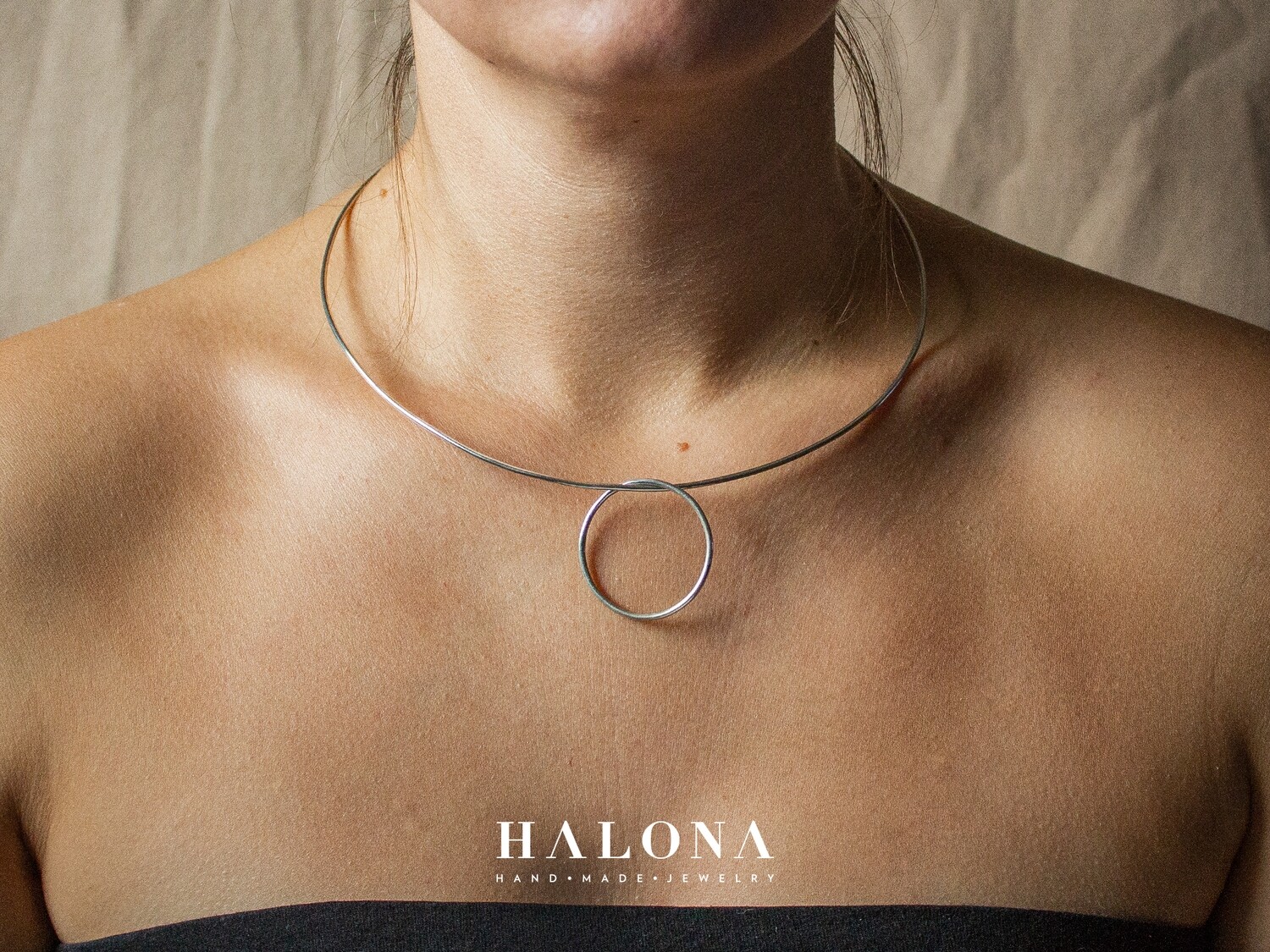 Handmade Silver ring necklace