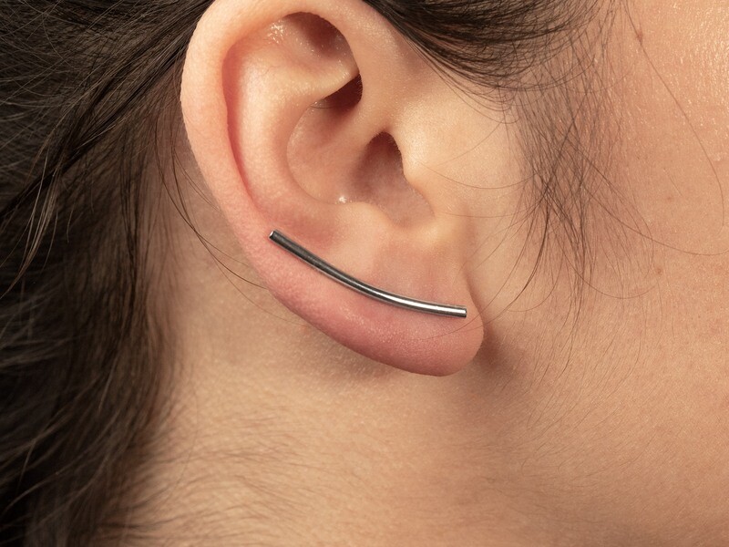 Handmade Silver Ear Climber Earrings.