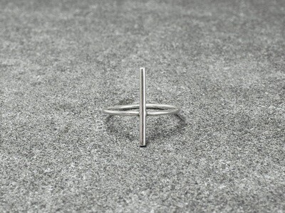 Handmade minimalist silver ring.