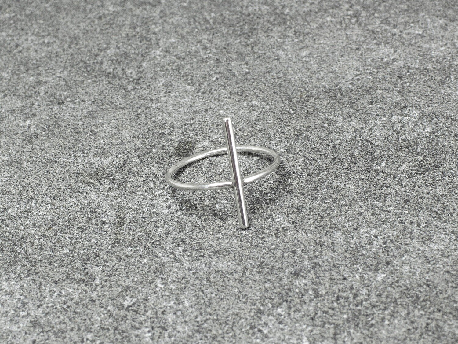 Handmade minimalist silver ring.