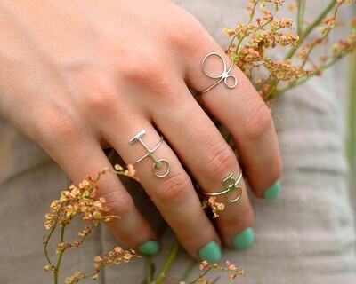 Handmade delicate minimalist silver Rings.