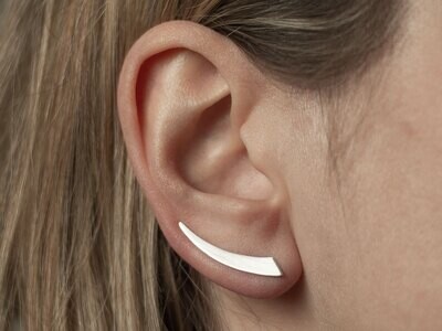 Handmade Silver Ear Climber Earrings.