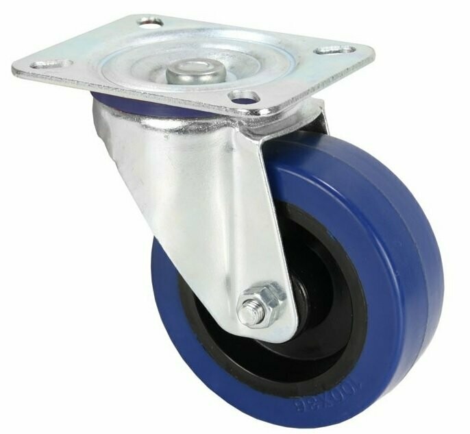 AH Lenkrolle 100mm Blau ohne Feststeller