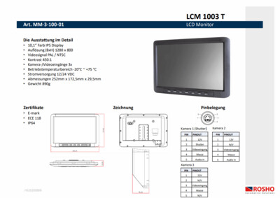 10" Monitor LCM 1003T