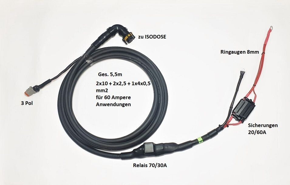 Iso Powerkabel K6025 Relais (60A)