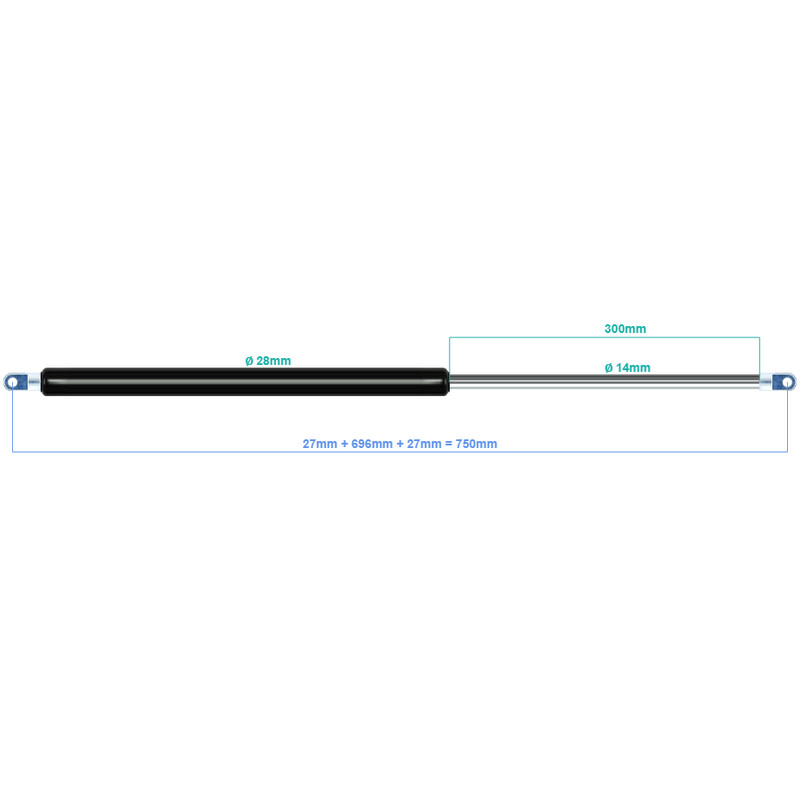 Gasdruckfeder 750mm