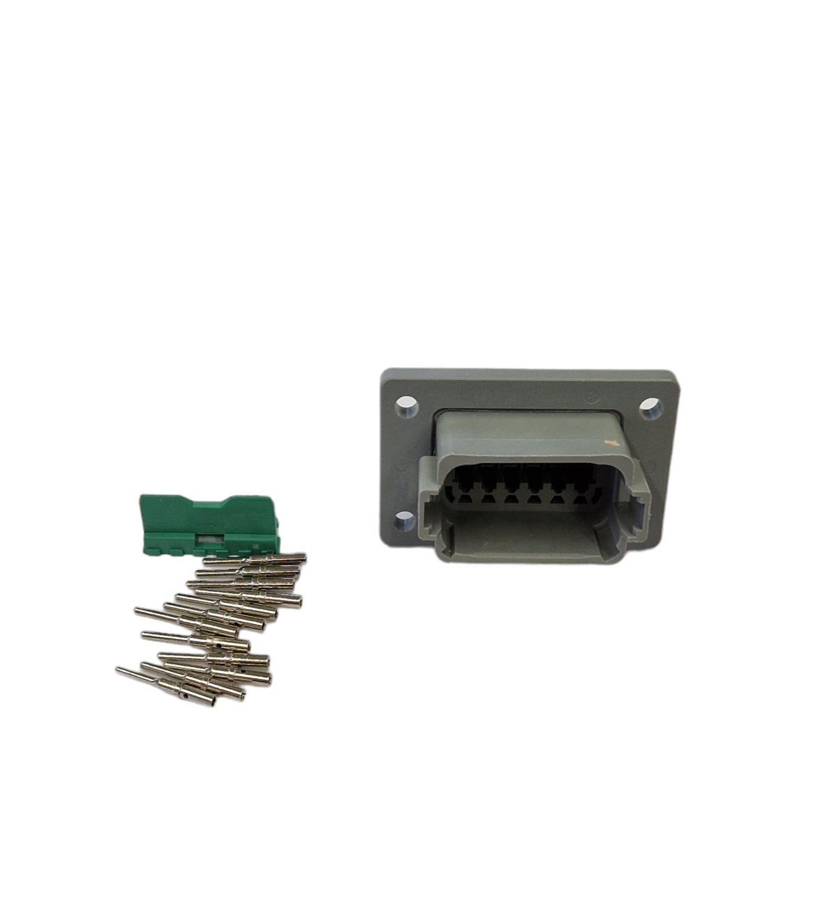 Komplett Steckerset JD Dach StarFire  12Pol mit Flansch Pin Stifte