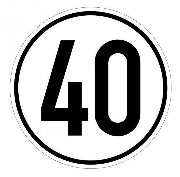 Schild 40 km/h