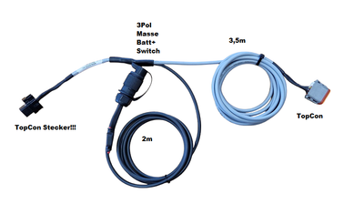 Parallel travelling cable harness for TopCon