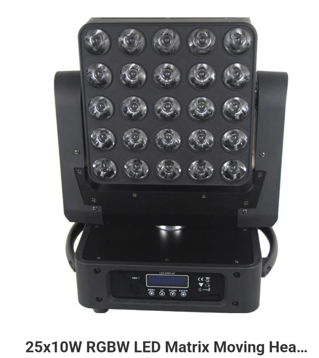 Matrix 25x10W RGBW LED Moving Head