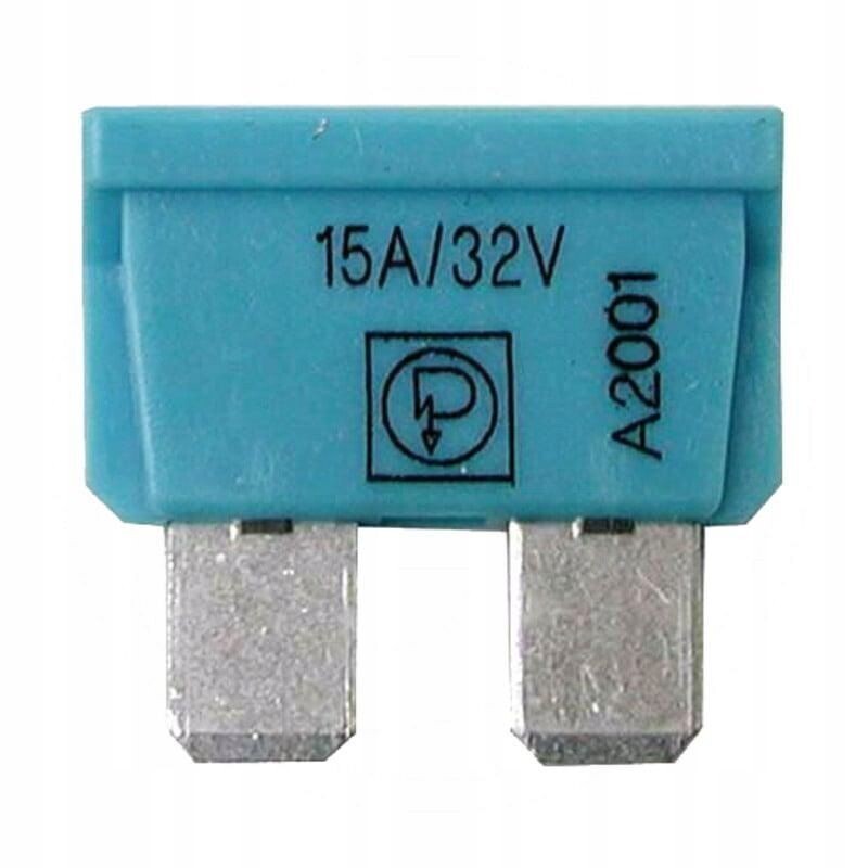 15A flat plug fuse, blue, blister pack