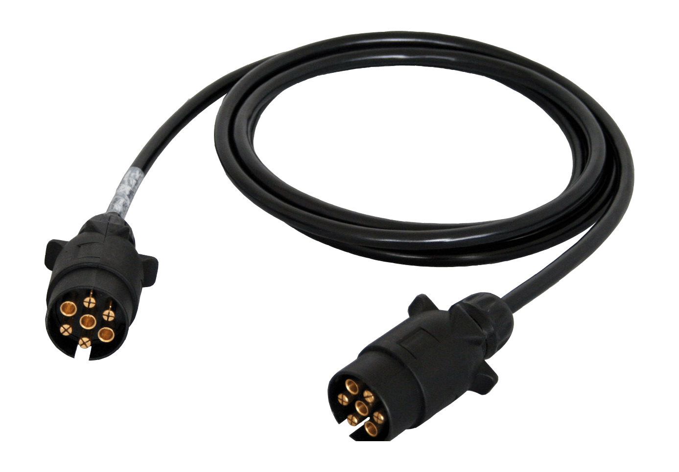 Connection cable with 2 plugs, 7-pin, 12V, 3m
