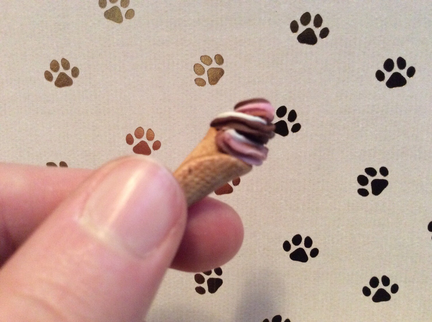 Neapolitan Ice Cream Cone