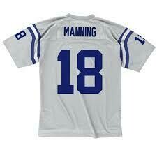 Indianapolis Colts Peyton Manning 1998 Platinum Men's Mitchell & Ness Legacy Jersey