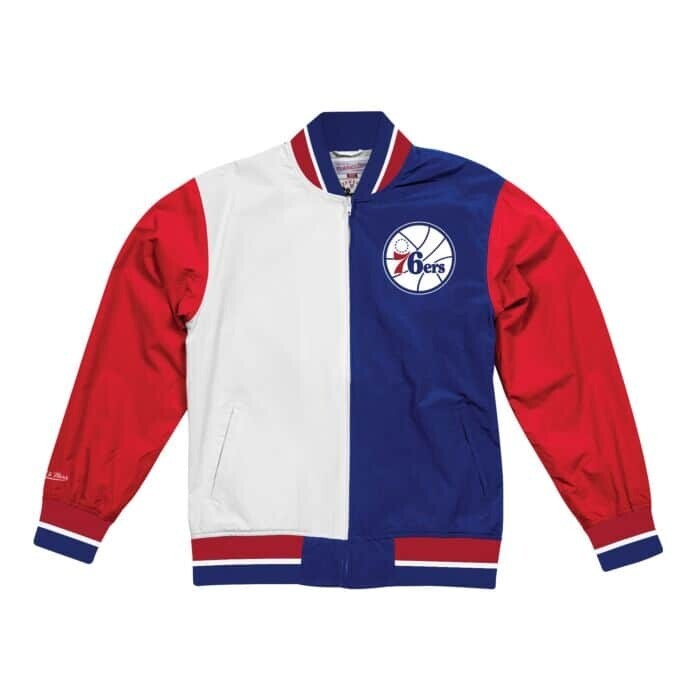 Philadelphia 76ers Men's Mitchell & Ness Team History Warm Up Jacket