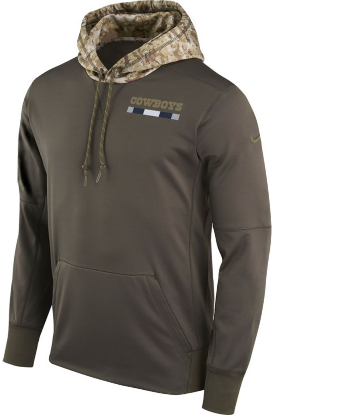 dallas cowboys nike salute to service therma hoody