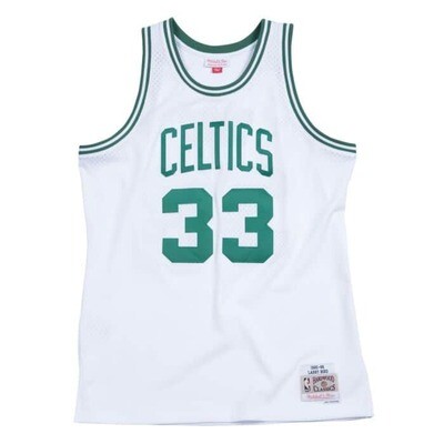 Boston Celtics Larry Bird 1985-86 White Mitchell & Ness Men’s Swingman Jersey