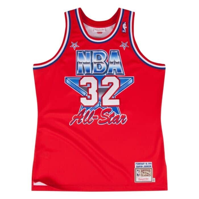 Los Angeles Lakers Magic Johnson Men's 1991 NBA West All Star Game Red Mitchell & Ness Swingman Jersey