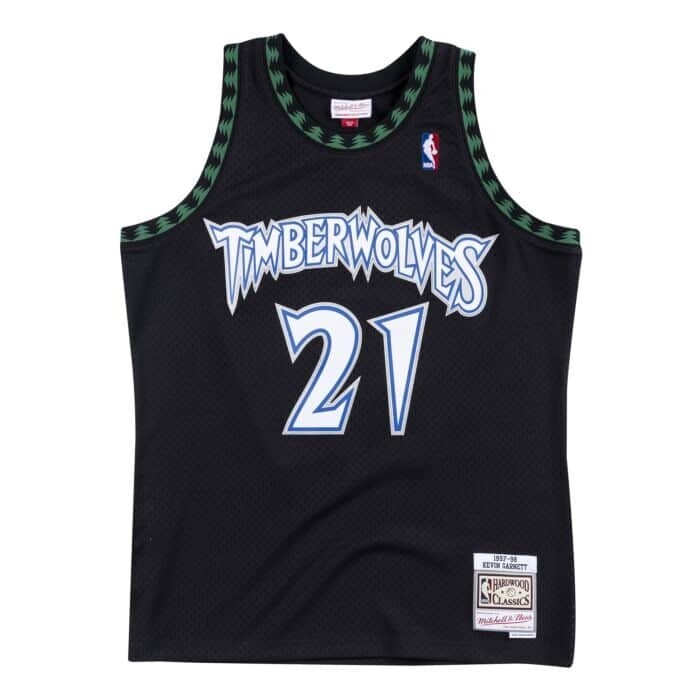 Minnesota Timberwolves Kevin Garnett 1997-98 Black Mitchell & Ness Men's Swingman Jersey