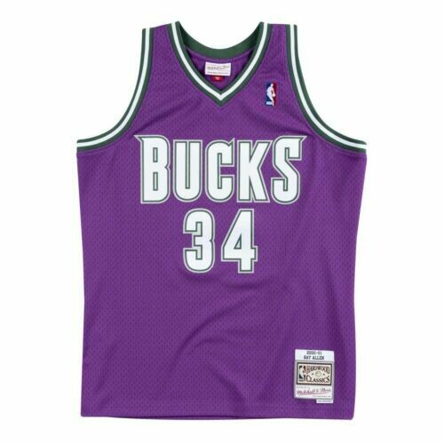 Milwaukee Bucks Ray Allen 2000-01 Purple Mitchell & Ness Men’s Swingman Jersey