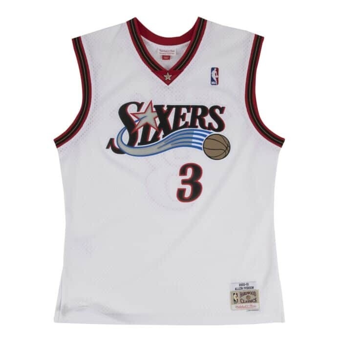 Philadelphia 76ers Allen Iverson 2000-01 Men's White Mitchell & Ness Swingman Jersey