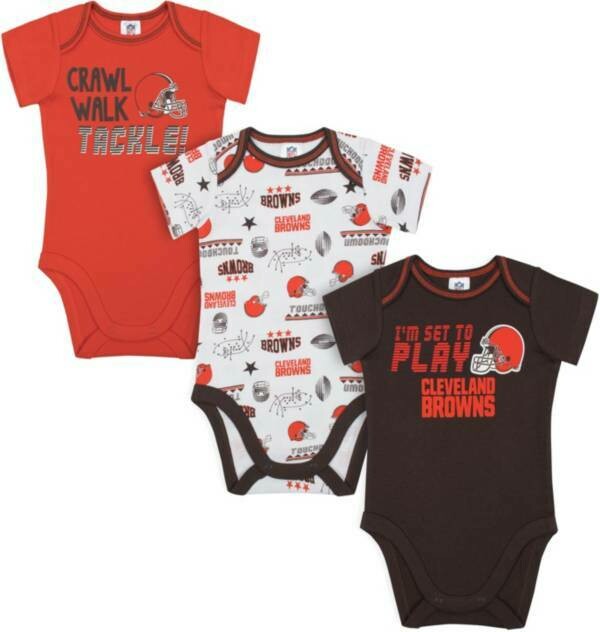 Cleveland Browns Gerber Baby 3 pc. Short Sleeve Onesie Set