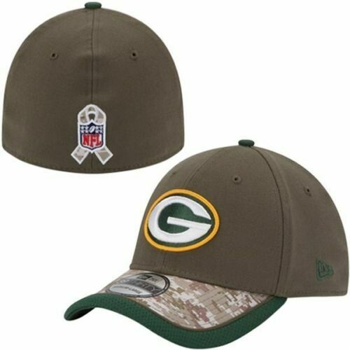 Green Bay Packers  NFL Salute to Service Men's New Era 39Thirty Flex Fit Sideline Hat