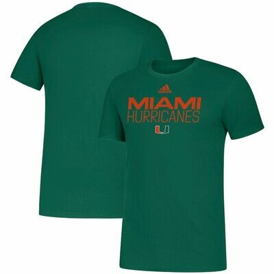 Miami Hurricanes Men’s Green Adidas Dri-Fit T-shirt