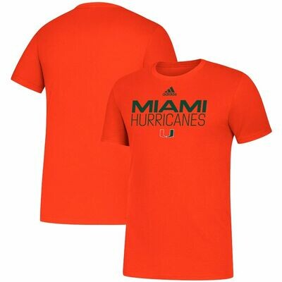 Miami Hurricanes Men’s Orange Adidas T-shirt