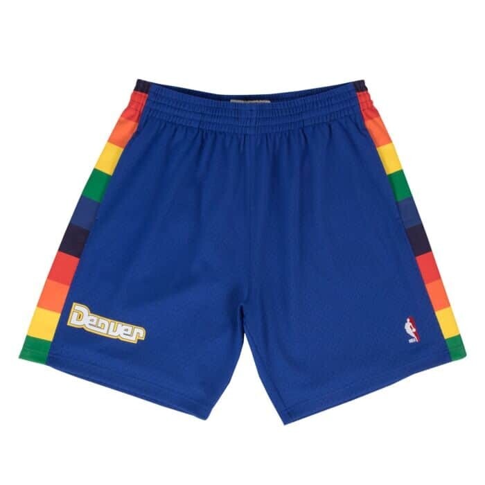 Denver Nuggets 91-92 Men's Blue Mitchell & Ness Swingman Road Shorts